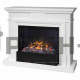 Каминокомплект RealFlame Marco с очагом 3D Cassette 630 (чёрная вставка) Белый (WT-P511) с дровами