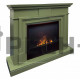 Каминокомплект RealFlame Marco с очагом 3D Cassette 630 (чёрная вставка) Белый (WT-P511) с дровами