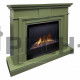 Каминокомплект RealFlame Marco с очагом 3D Cassette 630 (чёрная вставка) Белый (WT-P511) с дровами