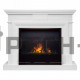 Каминокомплект RealFlame Marco с очагом 3D Cassette 630 (чёрная вставка) Белый (WT-P511) с дровами