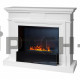 Каминокомплект RealFlame Marco с очагом 3D Cassette 630 (чёрная вставка) Белый (WT-P511) с дровами