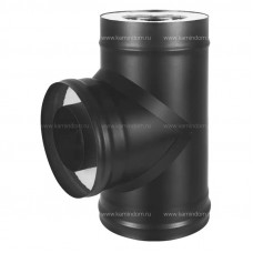 Сэндвич-тройник Везувий BLACK (AISI 430/1,0мм, Keralux) Ø 200/300 мм