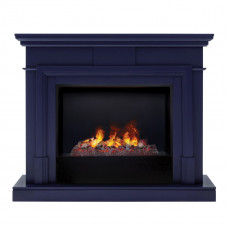 Каминокомплект RealFlame Marco с очагом 3D Cassette 630 (чёрная вставка) Индиго (NB-P015) с дровами