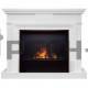 Каминокомплект RealFlame Marco с очагом 3D Cassette 630 (чёрная вставка) Белый (WT-P511) black panel (без дров)