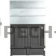 Каминная топка EcoKamin Дельта 1200х800х450P три стекла (подовое горение) Черный шамот