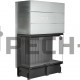 Каминная топка EcoKamin Дельта 1200х800х450P три стекла (подовое горение) Черный шамот