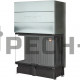 Каминная топка EcoKamin Дельта 1200х800х450P три стекла (подовое горение) Черный шамот