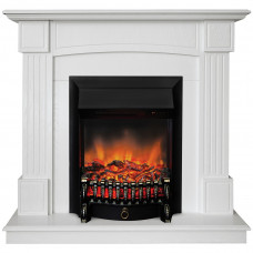 Каминокомплект RealFlame Альфа (Andrea) с очагом Fobos Lux BL RC Фактурный белый (WT-F513)