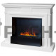 Каминокомплект RealFlame Marco с очагом 3D Cassette 630 (чёрная вставка) Белый (WT-P511) black panel (без дров)