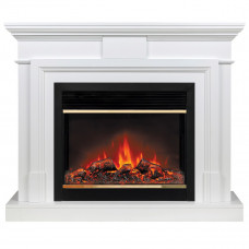 Каминокомплект RealFlame Marco с очагом MoonBlaze Deluxe Белый (WT-P511) MoonBlaze Deluxe Brass