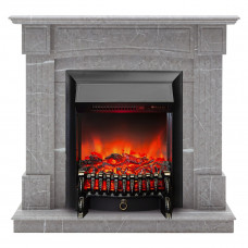Каминокомплект RealFlame Альфа (Andrea) с очагом Fobos Lux BL RC Мрамор серый (GR-F714)
