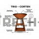 Уличный гриль COEO TRIO 82 (высота 100 мм) Кортен