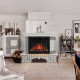 Каминокомплект RealFlame Бруклин (Country) с очагом MoonBlaze Deluxe Белый дуб (WT-614) MoonBlaze Deluxe Black