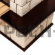 Каминокомплект RealFlame Стоун (Stone) Corner с очагом 3D Cassette 630 (чёрная вставка) (угловой) Античный дуб (АО-297) black panel (без дров)
