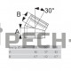 Отвод 30° Schiedel Permeter 25 (⌀ 130/180 мм)